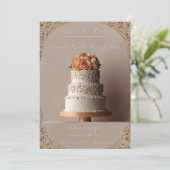 Een dag om te onthouden Trouwtaart bruiloft Kaart (Staand voorkant)