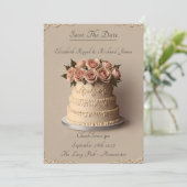 Een dag om te onthouden Trouwtaart bruiloft Kaart (Staand voorkant)