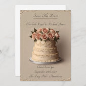 Een dag om te onthouden Trouwtaart bruiloft Kaart (Voorkant / Achterkant)