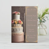 Een dag om te onthouden Trouwtaart bruiloft Kaart (Staand voorkant)