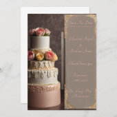 Een dag om te onthouden Trouwtaart bruiloft Kaart (Voorkant / Achterkant)