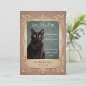 Een dag om zwarte katten te herdenken kaart (Staand voorkant)