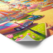 Een dag op de Candyland Fair muurkunst Poster (Hoek)