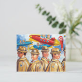 "Een dag op de luchthaven" Briefkaart (Staand voorkant)