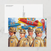 "Een dag op de luchthaven" Briefkaart (Voorkant / Achterkant)