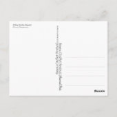 "Een dag op de luchthaven" Briefkaart (Achterkant)