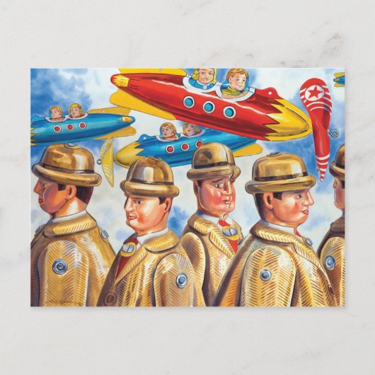 "Een dag op de luchthaven" Briefkaart (Voorkant)