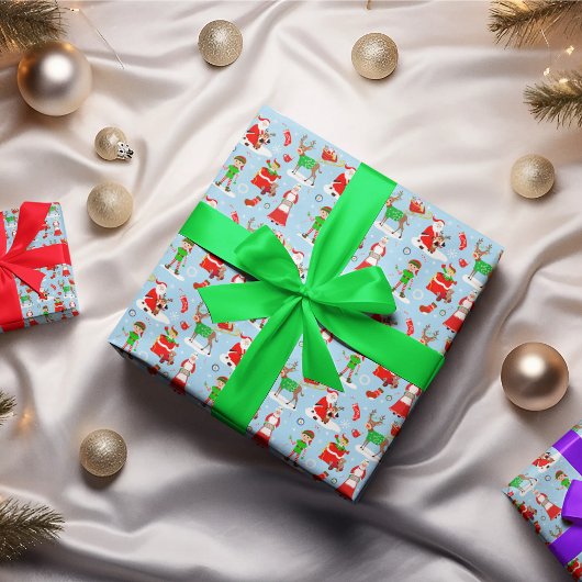 Een dag op de Noordpool tijdens Kerstmis Inpakpapier Vel