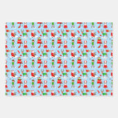 Een dag op de Noordpool tijdens Kerstmis Inpakpapier Vel (Voorkant)