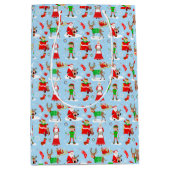 Een dag op de Noordpool tijdens Kerstmis Medium Cadeauzakje (Voorkant)