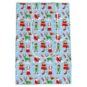 Een dag op de Noordpool tijdens Kerstmis Medium Cadeauzakje (Achterkant)