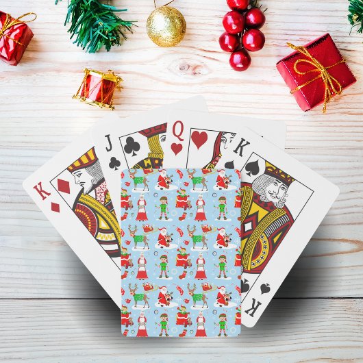 Een dag op de Noordpool tijdens Kerstmis Pokerkaarten