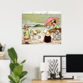 Een dag op de strand poster (Thuiskantoor)