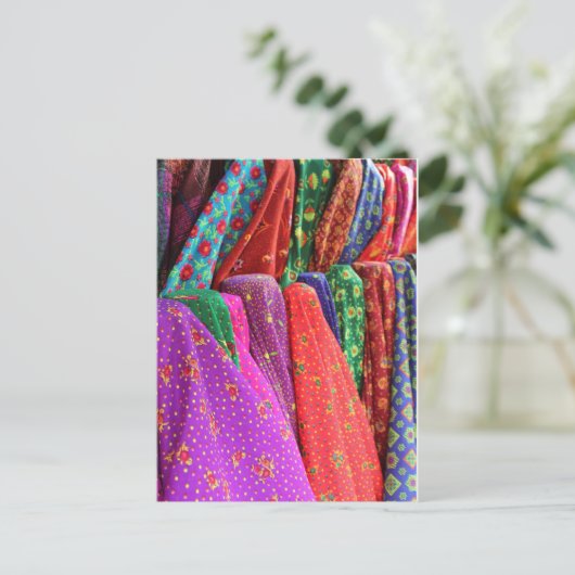 Een dag op de weefselmarkt briefkaart (Staand voorkant)