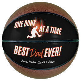 Een dag op een moment Beste Papa ooit Custom Name Basketbal