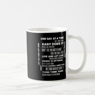 Een dag op een moment inspirerende herstel soberhe koffiemok