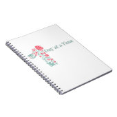 Een dag op een tijd Bloemen Dagelijkse Positieve G Notitieboek (Rechterzijde)