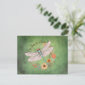 Een dag op een tijd Dragonfly Sublimatie Briefkaart (Staand voorkant)
