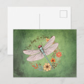 Een dag op een tijd Dragonfly Sublimatie Briefkaart (Voorkant / Achterkant)