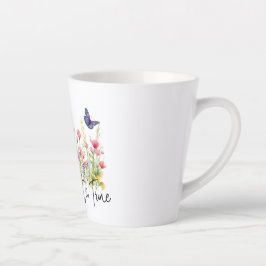 Een dag op een tijd Inspirerend Quote Wildflowers Latte Mok