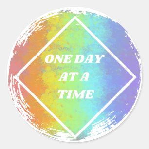 Eén Dag Op Een Tijd - NA, Narcotica Anoniem Ronde Sticker
