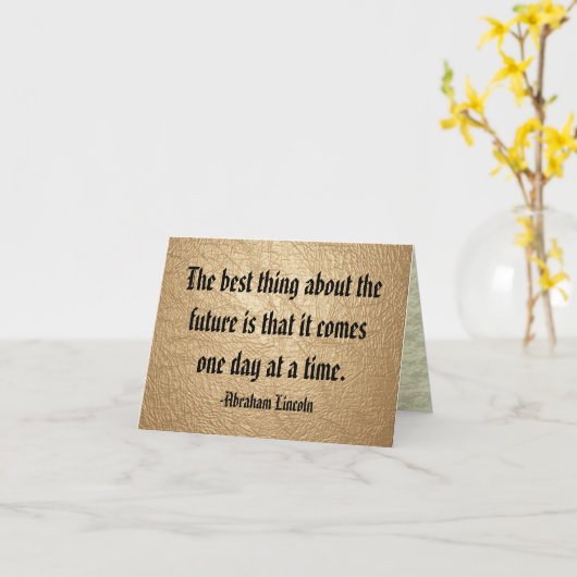 Een dag op een tijd Quote Note Kaart (Gele Bloem)