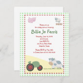 Een dag op het Boerderij Barnyard Baby shower 4,25 Kaart (Voorkant / Achterkant)