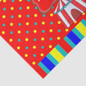 Een dag op het circus kinderfeestje gepersonalisee tissuepapier (Detail)