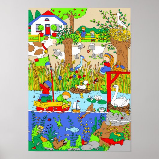 Een dag op het platteland poster (Voorkant)