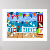 Een dag op het Poster van de Seaside (Voorkant)