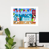 Een dag op het Poster van de Seaside (Thuiskantoor)