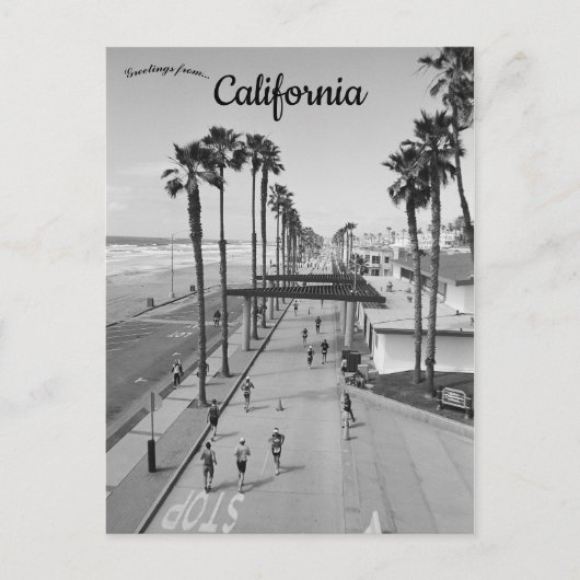 Een dag op het strand bij Oceanside California Briefkaart (Voorkant)