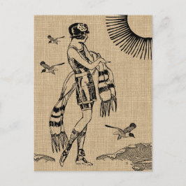 Een dag op het strand Briefkaart