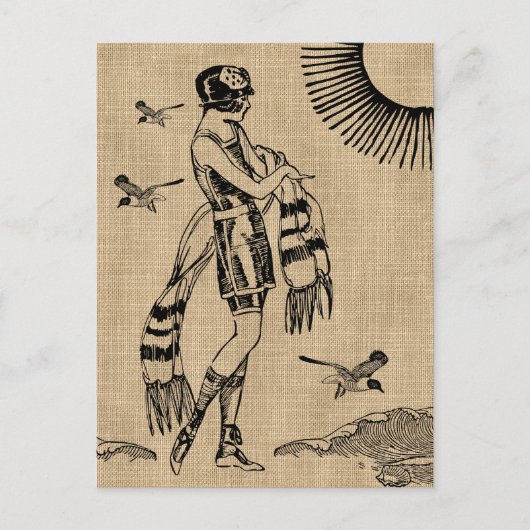 Een dag op het strand Briefkaart (Voorkant)