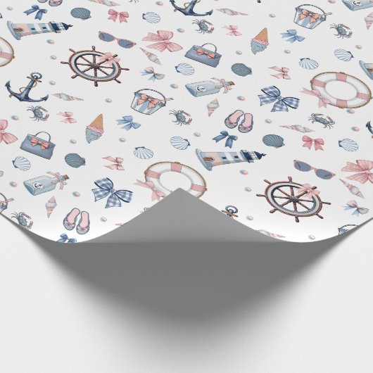 Een dag op het strand! cadeaupapier (Hoek)