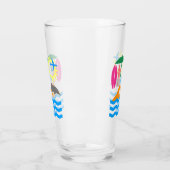 Een dag op het strand glas (Links)