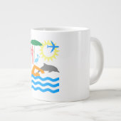 Een dag op het strand grote koffiekop (Voorkant rechts)