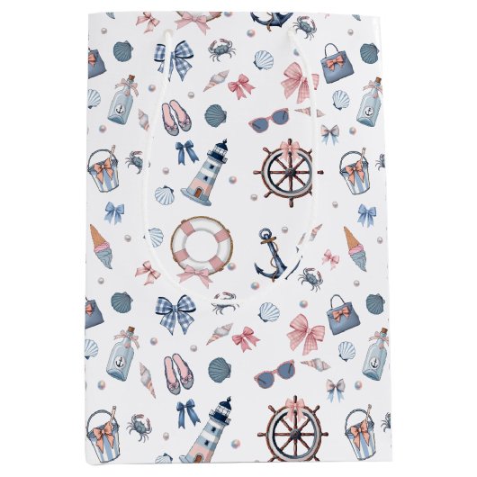 Een dag op het strand! medium cadeauzakje (Voorkant)