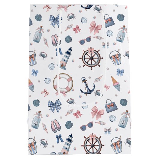 Een dag op het strand! medium cadeauzakje (Achterkant)