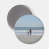 Een dag op het strand met papa magneet (Voorkant / Achterkant)