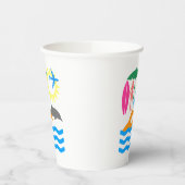 Een dag op het strand papieren bekers (Links)