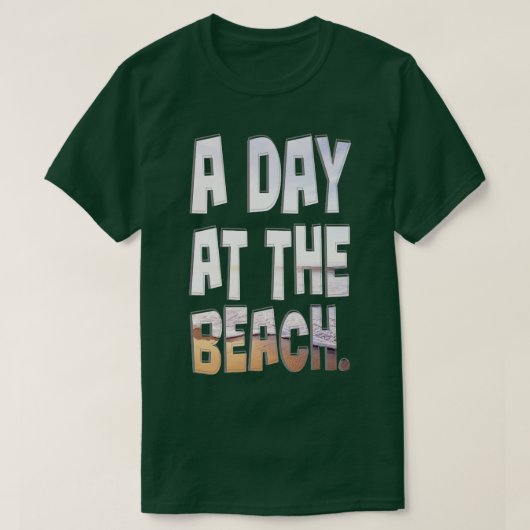 Een dag op het strand t-shirt (Design voorkant)