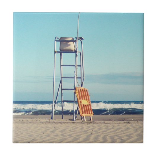 Een dag op het strand! tegeltje (Voorkant)