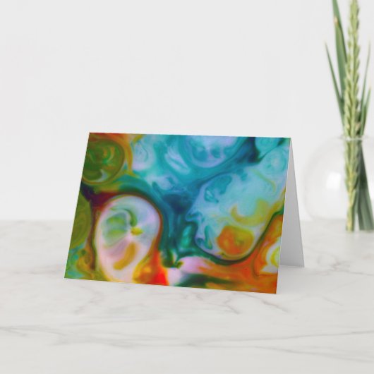 Een dag op het strand Wenskaart (Voorkant)