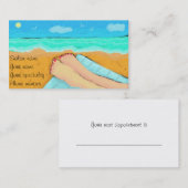Een dag op het Visitekaartje van de Beach Pedicuri Afsprakenkaartje (Voorkant / Achterkant)