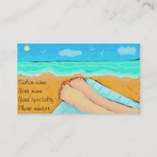 Een dag op het Visitekaartje van de Beach Pedicuri Afsprakenkaartje