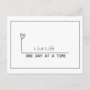 één dag op tijd briefkaart