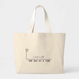 één dag op tijd grote tote bag