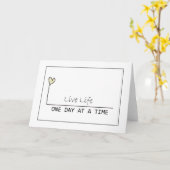 één dag op tijd kaart (Gele Bloem)