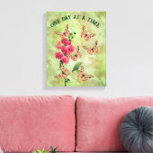 Eén dag per dag en één keer bloem Inspirerend Canvas Afdruk (Insitu (Woonkamer))